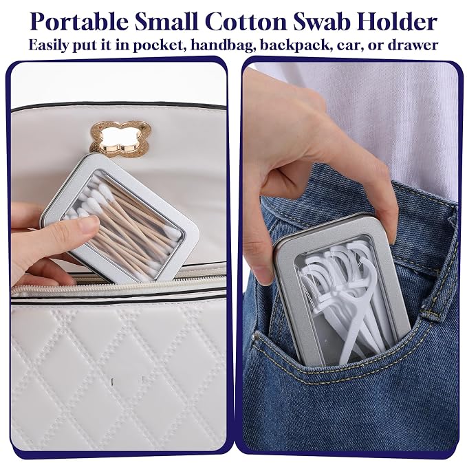 2Pcs Cotton Swab Holder for Travel, Portable Swab Case - Image 6