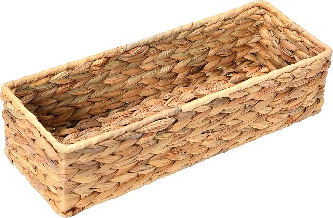 Household Essentials Water Hyacinth Rectangular Storage Basket - Image 7