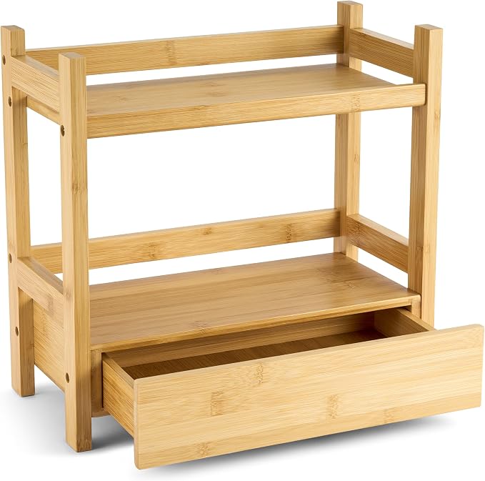 Sorbus Bamboo Bathroom Counter Organizer – 2-Tier Shelf by Sorbus