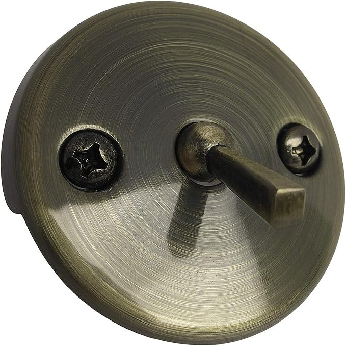 PF WaterWorks PF0960-ABBath Tub/Bathtub Drain Trip Lever Overflow Face Plate - Image 2