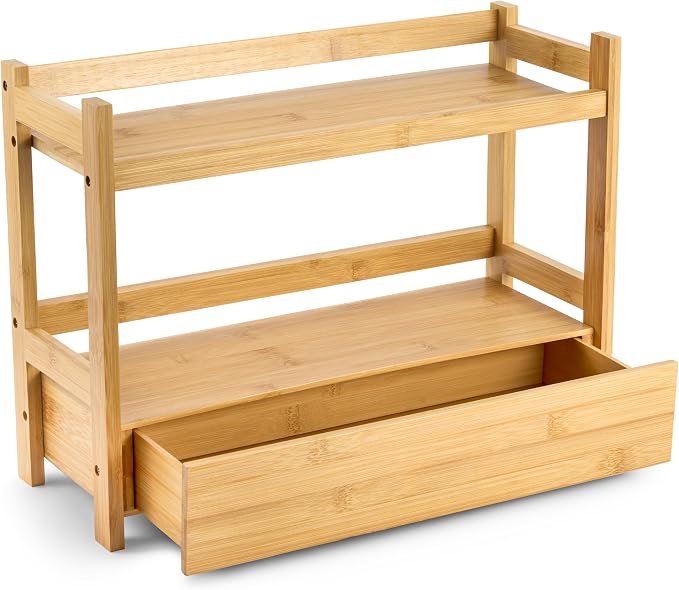 Sorbus Bamboo Bathroom Counter Organizer – 2-Tier Shelf by Sorbus