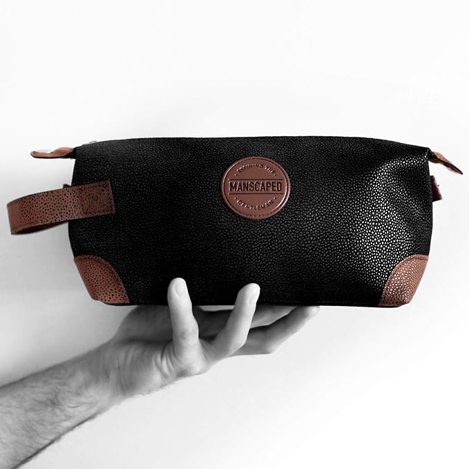 MANSCAPED® The Shed Men's Premium Quality Toiletry Bag, PU Leather Dopp Kit - Image 4