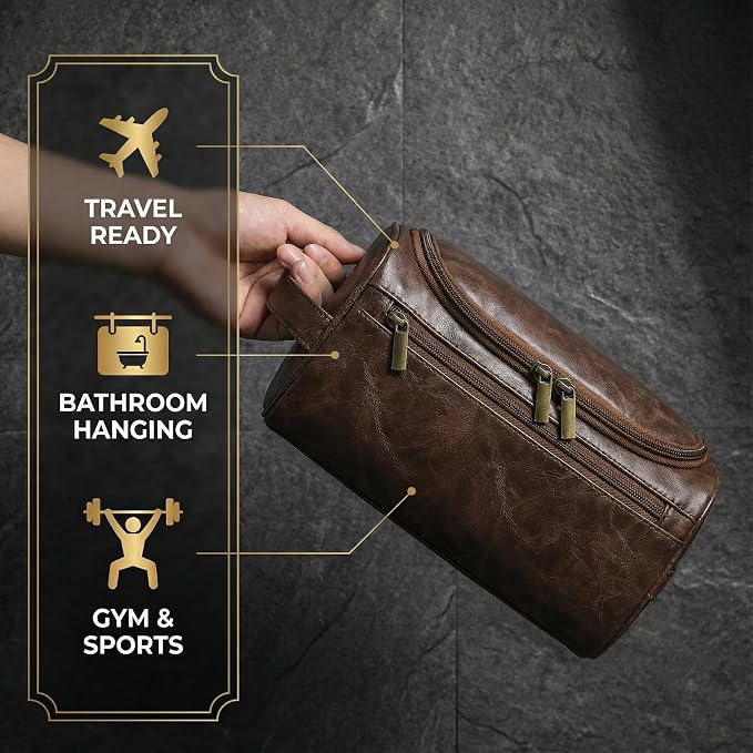 Men’s Hanging Toiletry Bag, Large Capacity Travel Dopp Kit Organizer - Image 6