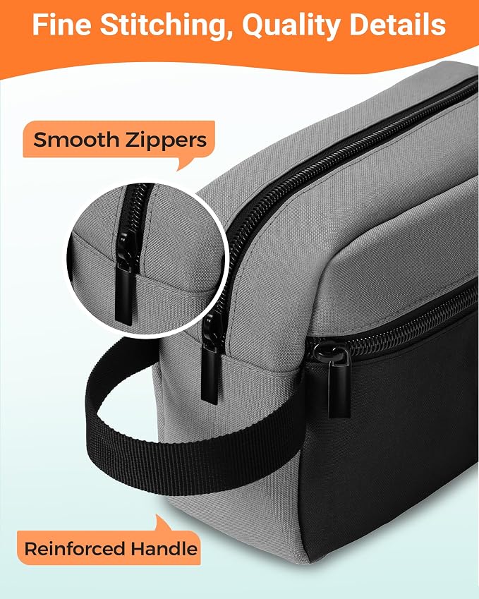 Elviros Travel Toiletry Bag for Men Hanging Toiletries Dopp Kit Small Bathroom - Image 5