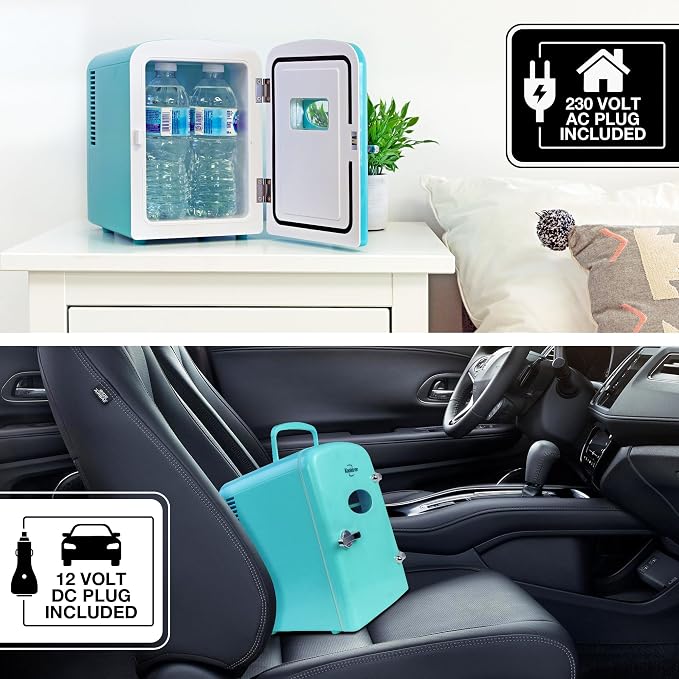 Koolatron Retro Mini Fridge 4 Liter Green Portable Refrigerator - Image 4