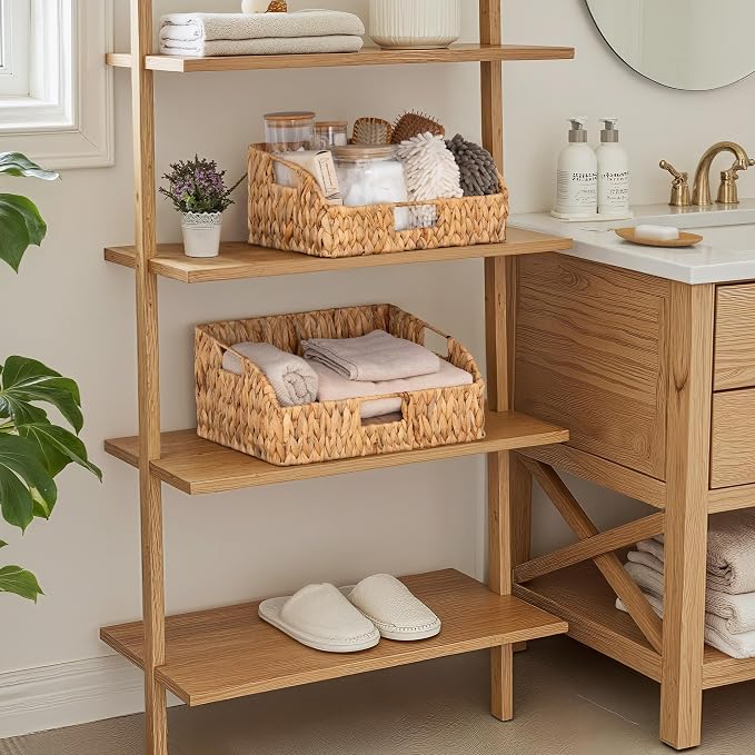 StorageWorks Pantry Baskets for Organizing, Water Hyacinth Baskets for shelves - Image 5