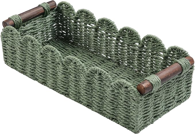 Toilet Paper Storage Basket Bathroom Counter Organizer Wicker Baskets by HOSROOME