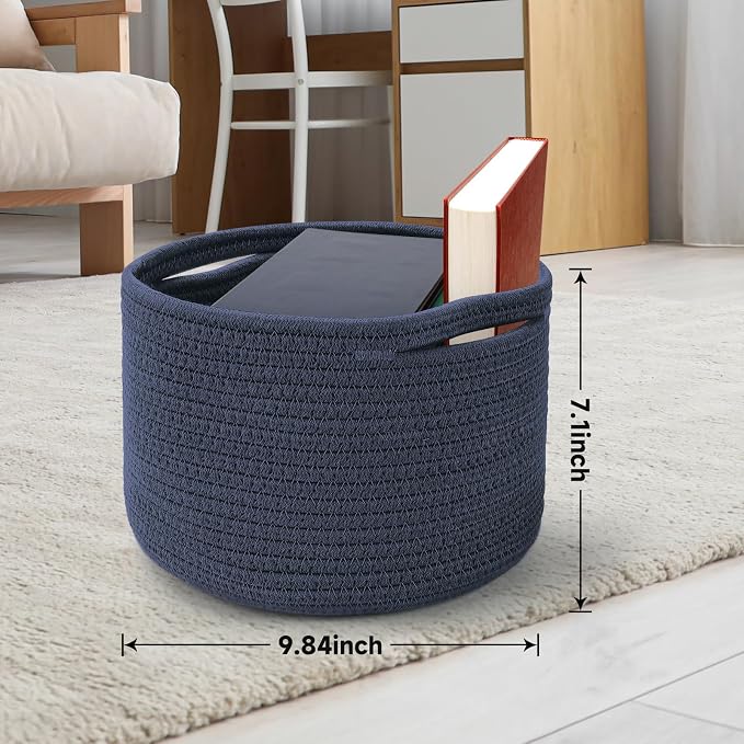 Small Rope Baskets for Storage, Baskets for Gifts Empty, Cute Round Woven - Image 2