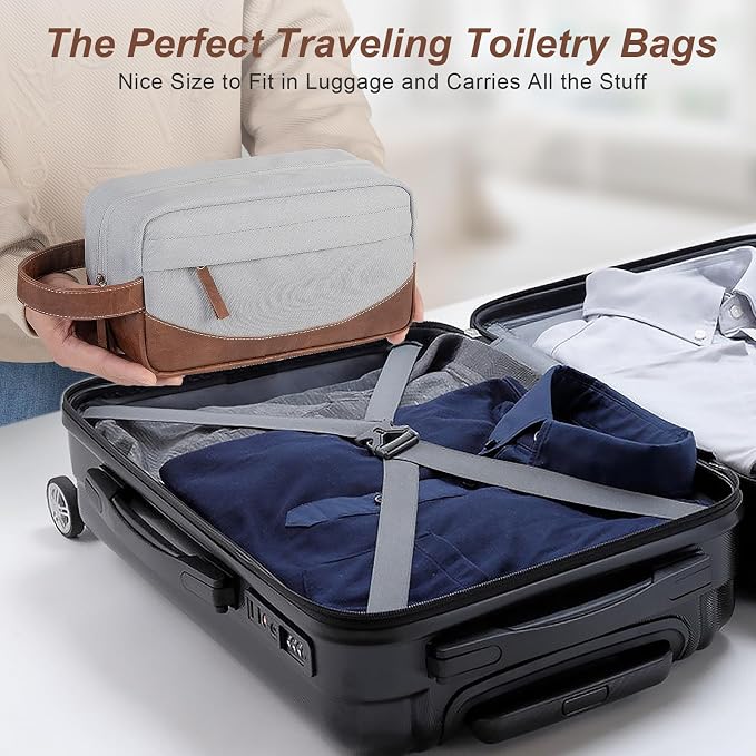 Travel Toiletry Bag for Men, Hanging Toiletry Organizer, Water Resistant - Image 6