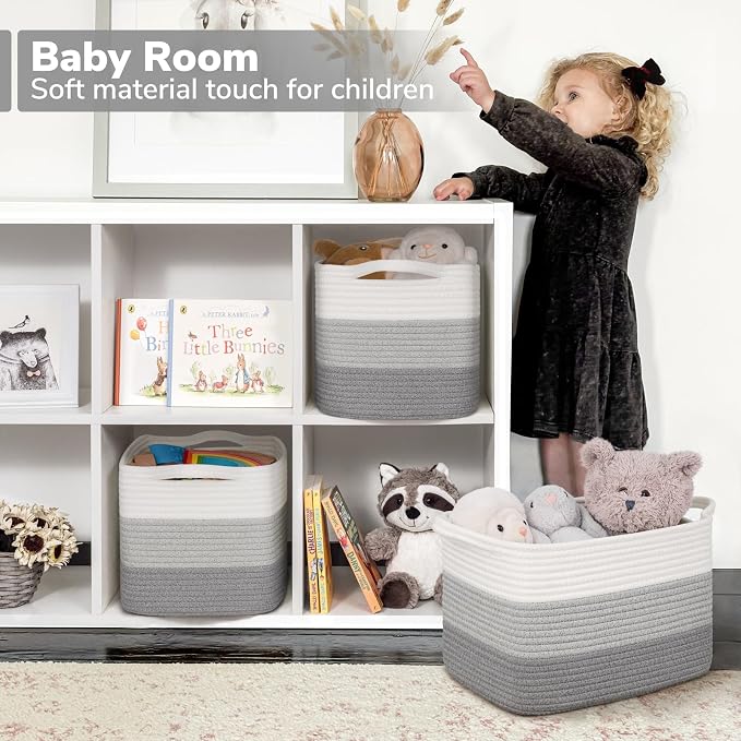 Goodpick Woven Storage Basket, Closet Storage Bins - Image 3