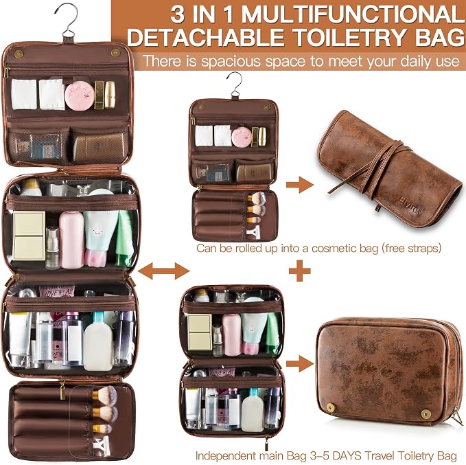 Elviros Hanging Travel Toiletry Bag Gift - Image 2