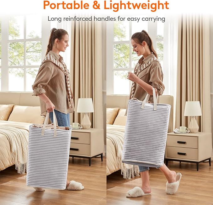 Lifewit 2 Pack Laundry Basket 80L Each, Collapsible Clothes Hamper - Image 5