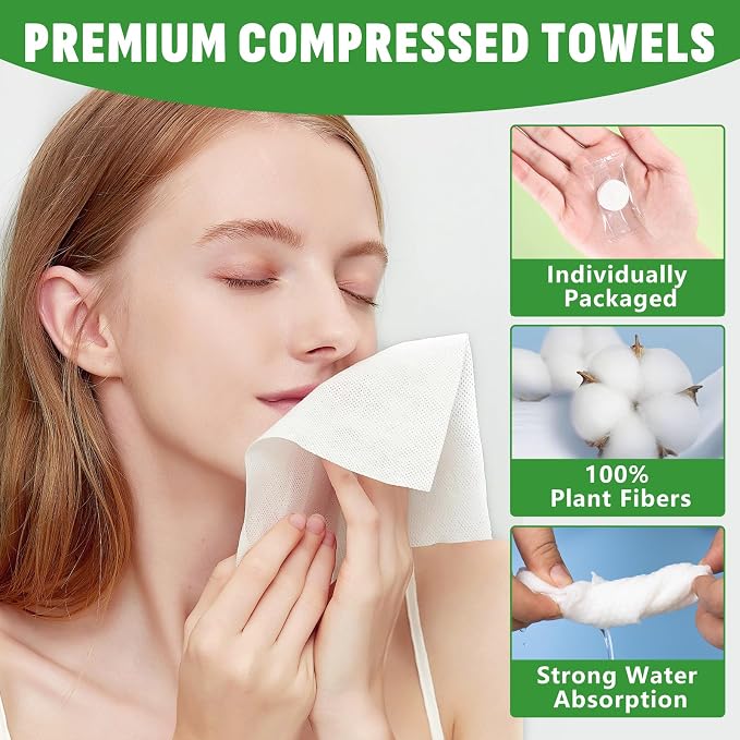 360 PCS Compressed Towel, Mini Compressed Towel Tablets, Disposable Compressed - Image 3