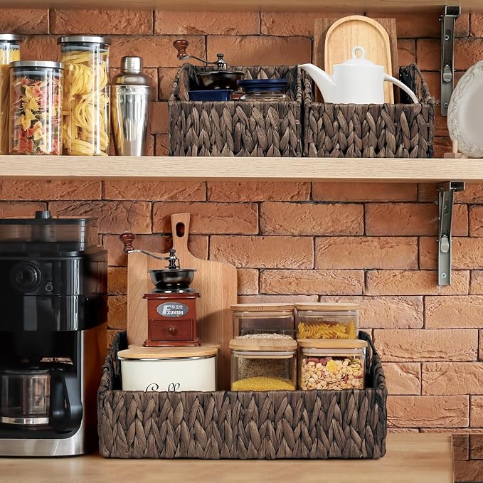 Ollieroo Rattan Storage Baskets, Handwoven Wicker Storage Bins - Image 4