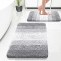 OLANLY Bathroom Rug Set 2 Piece, Soft Absorbent Microfiber Bath Rug Set by OLANLY