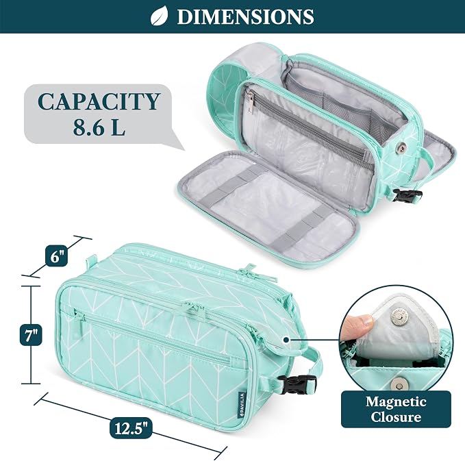 PAVILIA Large Toiletry Bag for Men Women, Mens Travel Bag Toiletries Organizer - Image 4