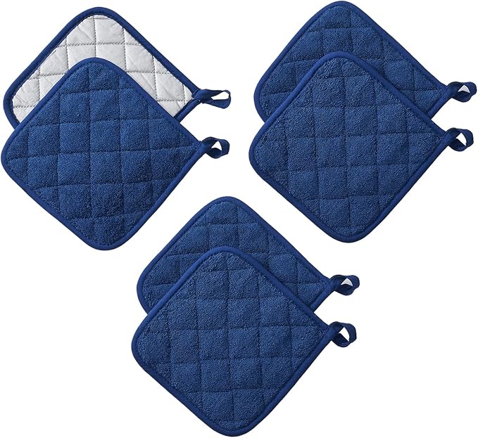 Kitchen Pot Holders Set Heat Resistant Pure Cotton Potholders Kit Trivets Large - Image 3