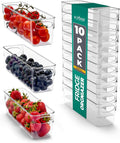 Sorbus 10-Pack Small Clear Plastic Organizing Bins – Clear Bins by Sorbus