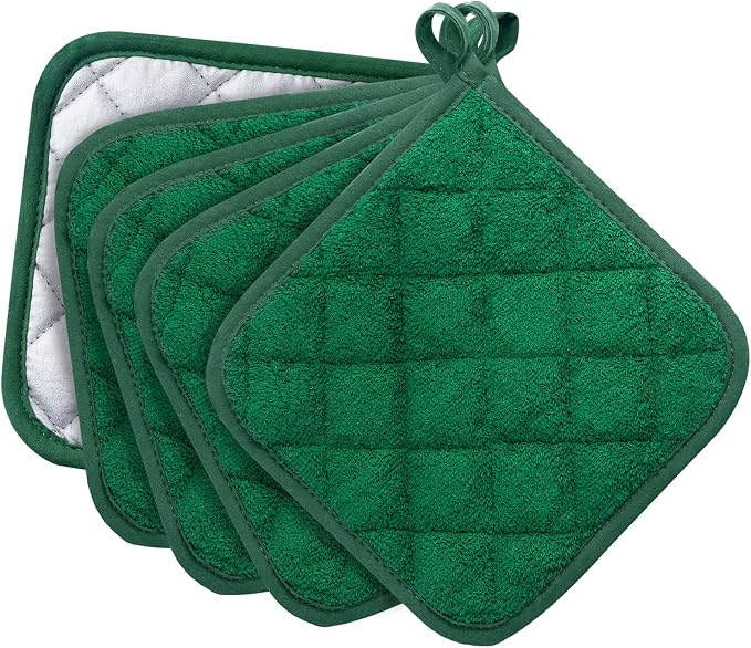 100% Cotton Kitchen Everyday Basic Terry Pot Holder Heat Resistant Coaster - Image 5