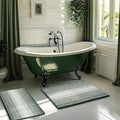 Bathroom Rugs and Mats Sets, 2 Piece Thick Absorbent Chenille Bath Mat Rug Set by BSICPRO