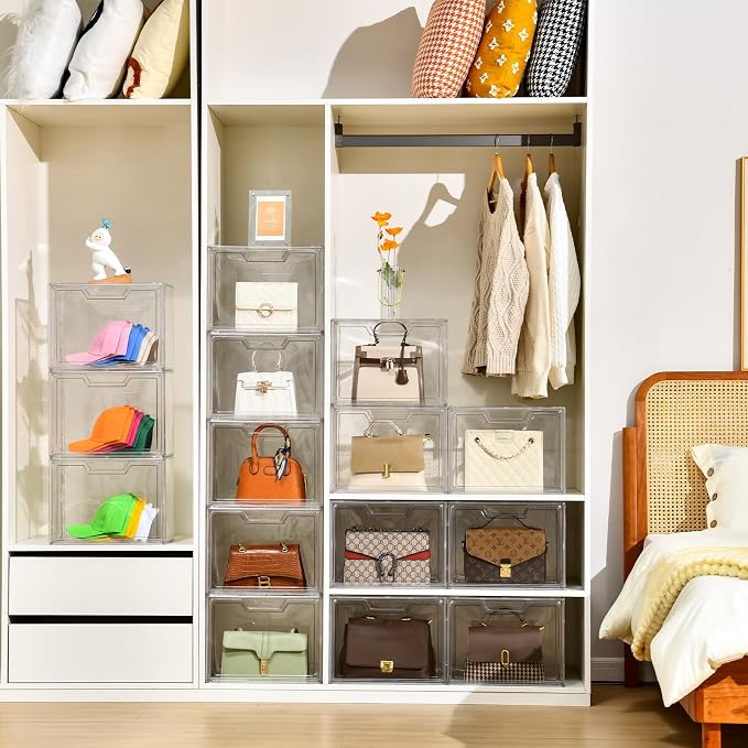 Purse Organizer for Closet, Purse Storage Box - Image 6