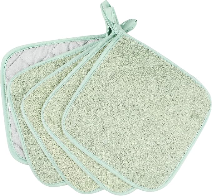 100% Cotton Kitchen Everyday Basic Terry Pot Holder Heat Resistant Coaster - Image 2