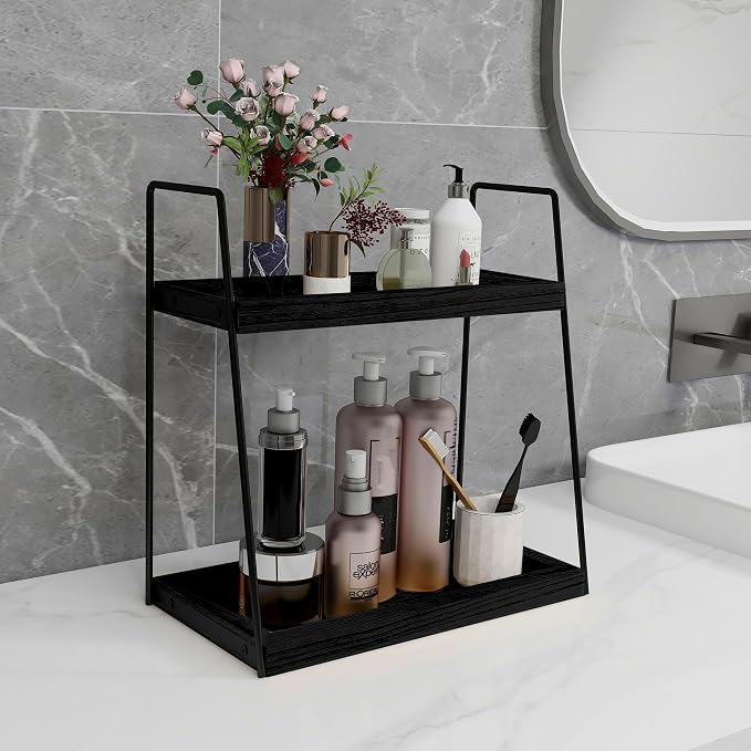 Dorhors 2 Tier Bathroom Counter Organizer Storage, Vanity Organizer - Image 2