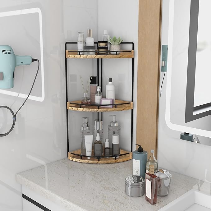 Dorhors 3-Tier Corner Bathroom Organizer Countertop - Image 2