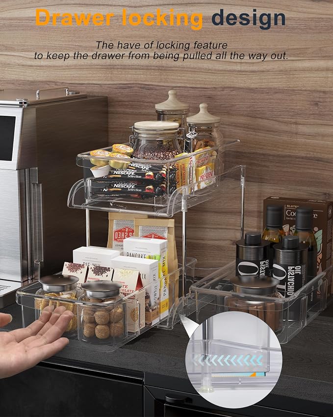 Under Sink Organizer, Bathroom Organizers and Storage, 2 Tier Multi-Use Pull - Image 4