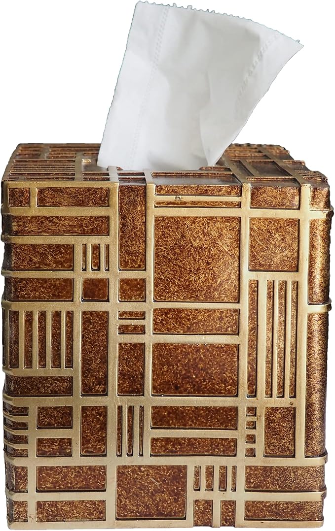 Hymmah Modern Square Tissue Box Cover Holder, Bathroom Accessories Decor Unique by Hymmah