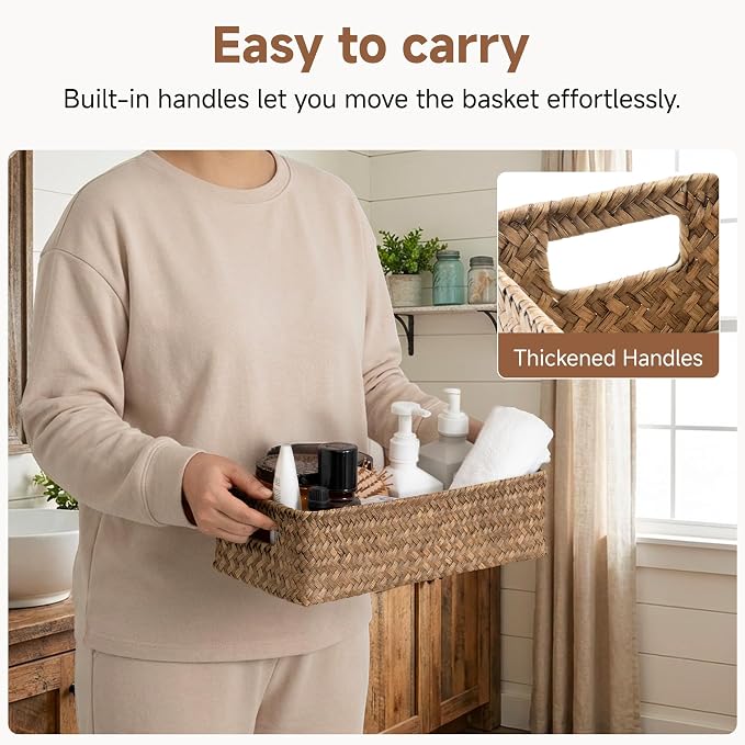 StorageWorks Wicker Toilet Paper Basket - Image 3