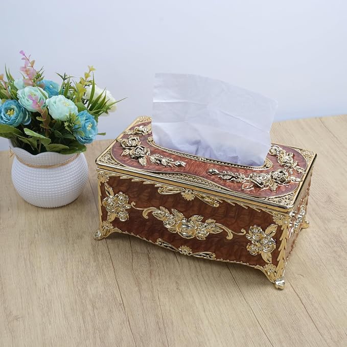 Geesatis Tissue Box Cover, Rectangle Tissue Box Holder, Rectangular Napkin - Image 5