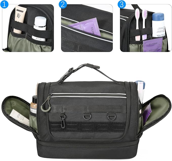 Toiletry Bag for Men, Handing Travel Toiletry Organizer Protable Water - Image 4