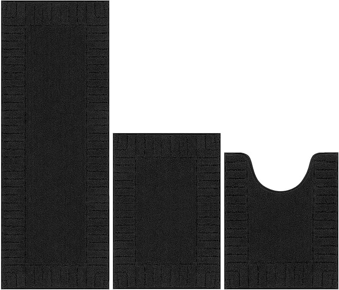 Pauwer Bathroom Rugs Sets 3 Piece Bathroom Shower Rugs - Image 8