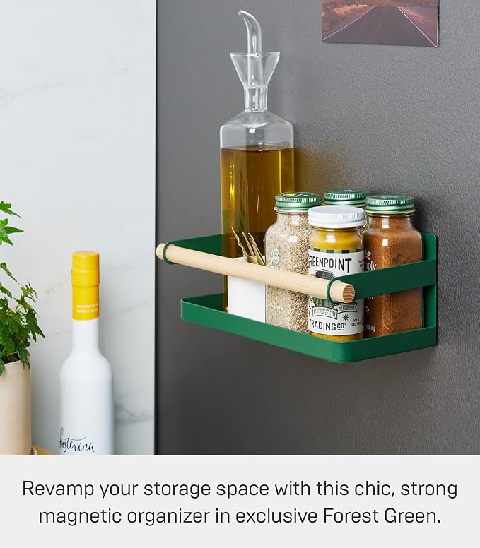 YAMAZAKI Home Tosca Magnetic Spice Storage Rack Organizer - Image 6