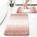 OLANLY Bathroom Rug Set 2 Piece, Soft Absorbent Microfiber Bath Rug Set by OLANLY