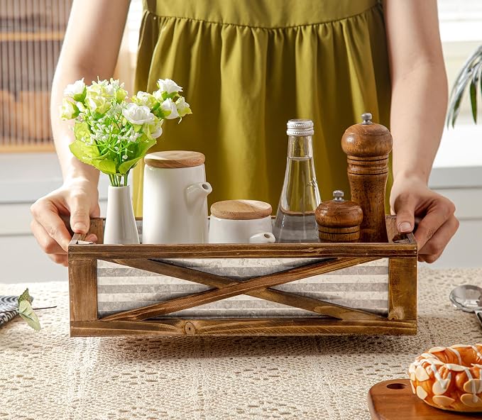 Wooden Toilet Tank Basket, Rustic Bathroom Decor Box, Farmhouse Toilet Paper - Image 8