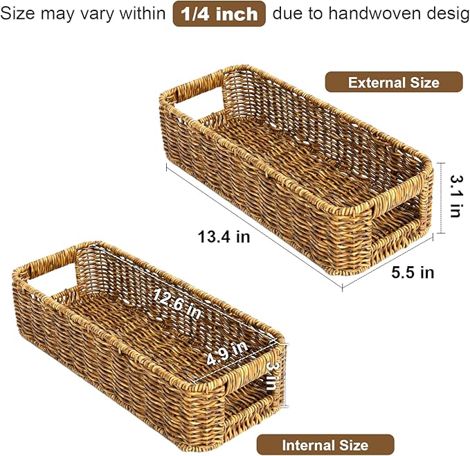 Resin Wicker Toilet Paper Basket: Water-Resistant Handmade Organizer - Image 2