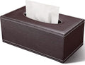 Tissue Box Cover Rectangle, PU Leather Tissue Box Holder Rectangular, Kleenex by GORESE