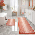 Bathroom Rugs and Mats Sets, 2 Piece Thick Absorbent Chenille Bath Mat Rug Set by BSICPRO