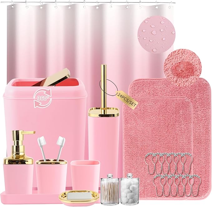 Bathroom Set - Pink Bathroom Sets by BetterbathroomwithXLHOME