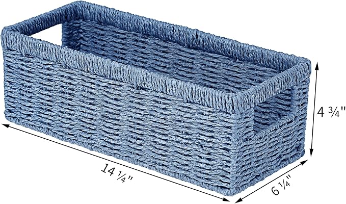 Vagusicc Wicker Storage Basket, Paper Rope Wicker Baskets - Image 2