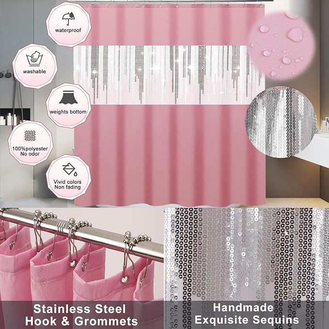 Pink Bathroom Accessories Set - Image 3