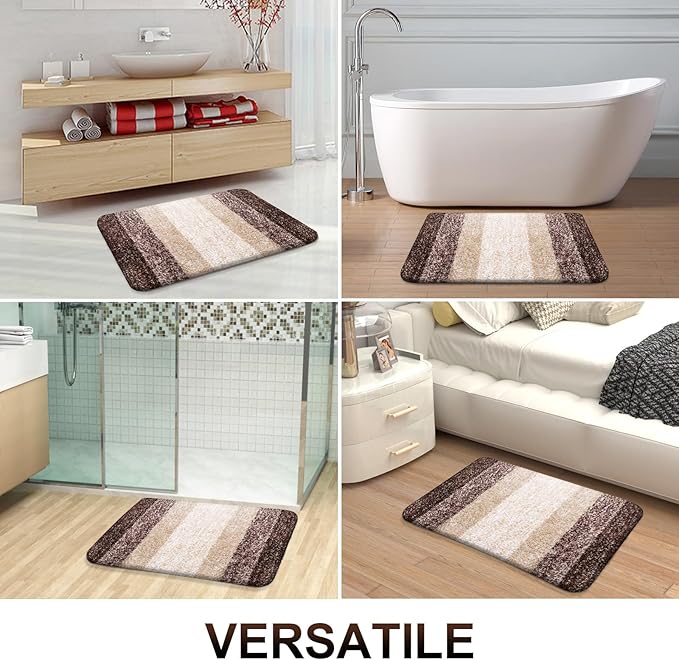 OLANLY Bathroom Rug Set 2 Piece, Soft Absorbent Microfiber Bath Rug Set - Image 7