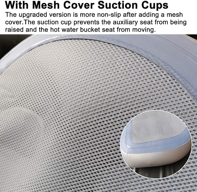 Hot Tub Booster Cushion w/Suction Cups, Inflatable Spa Cushion PVC Bathtub - Image 3