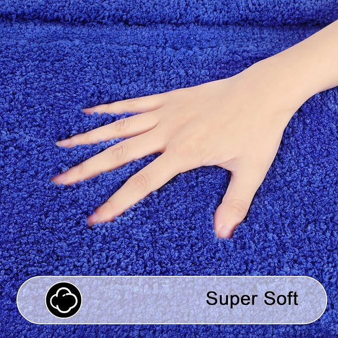 SHACOS Soft Fluffy Bathroom Runner Rugs Set of 3 Bath Mats - Image 4