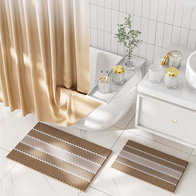 Bathroom Sets with Shower Curtain and Rugs and Accessories, Glass Bathroom - Image 4