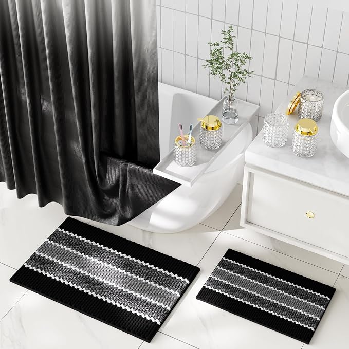 Bathroom Sets with Shower Curtain and Rugs and Accessories, Glass Bathroom - Image 4