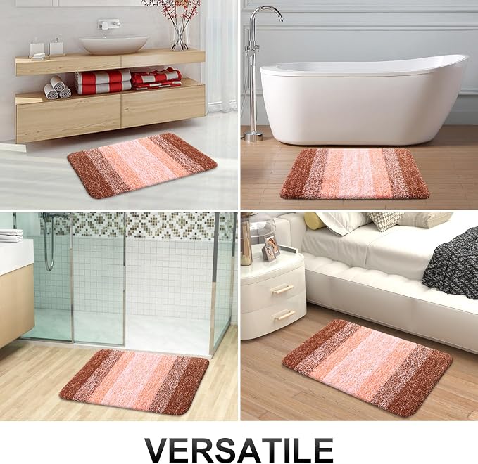 OLANLY Bathroom Rug Set 2 Piece, Soft Absorbent Microfiber Bath Rug Set - Image 6