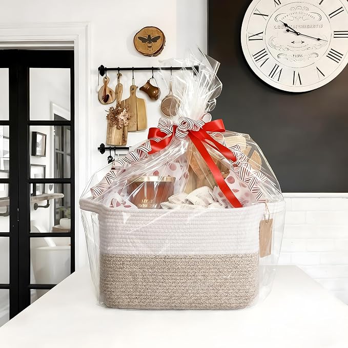 Goodpick Woven Storage Basket, Cotton Rope Basket - Image 2